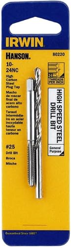 Irwin TAP + Drill BIT 10-24 NC + #25