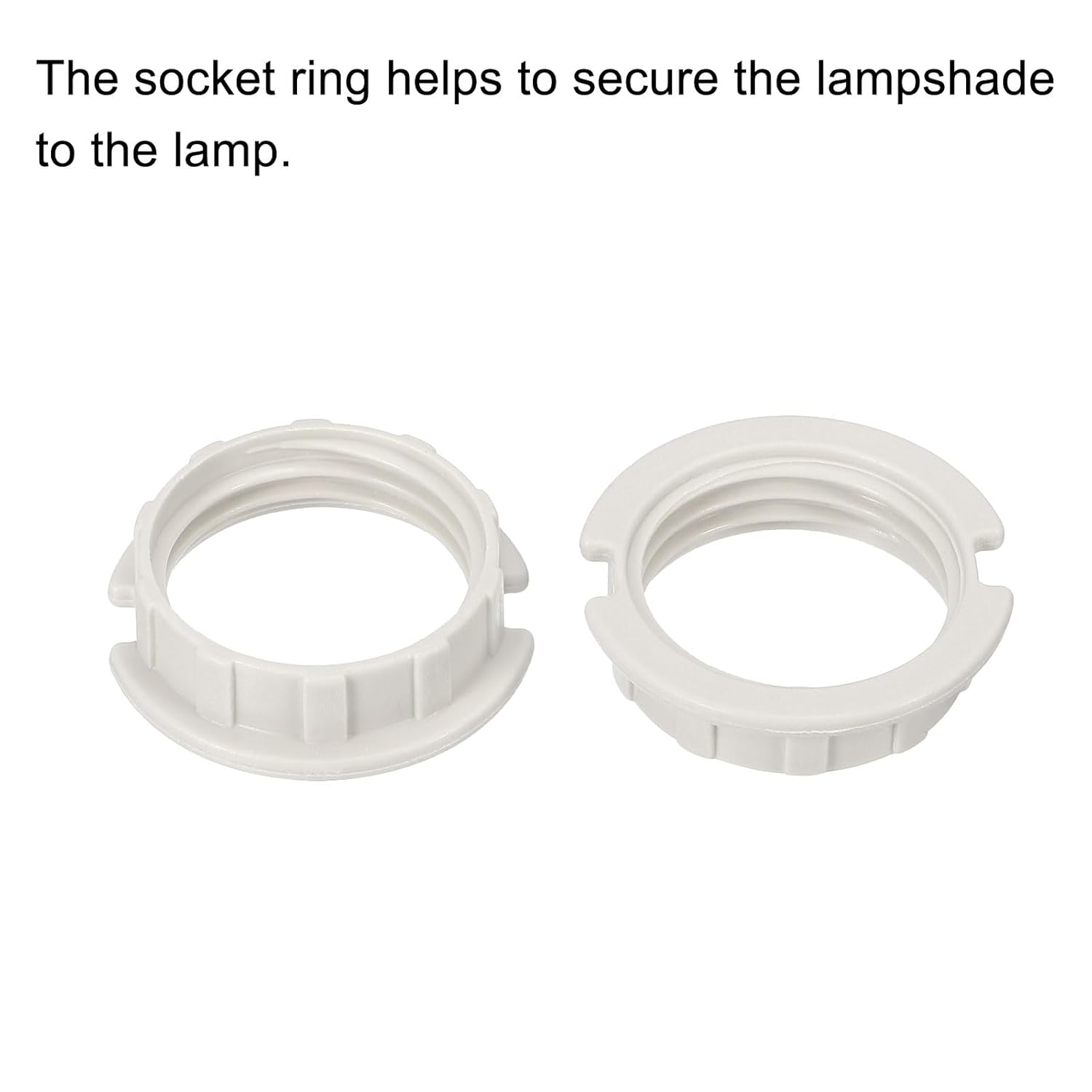 MECCANIXITY G9 Light Socket Rings Lamp M20 Shade Holder Adapter Ring Replacement for Light Fixtures, White, Pack of 6