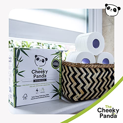 The Cheeky Panda Limited plastic-vrij toiletpapier 4 rollen, 480 g - Image 4