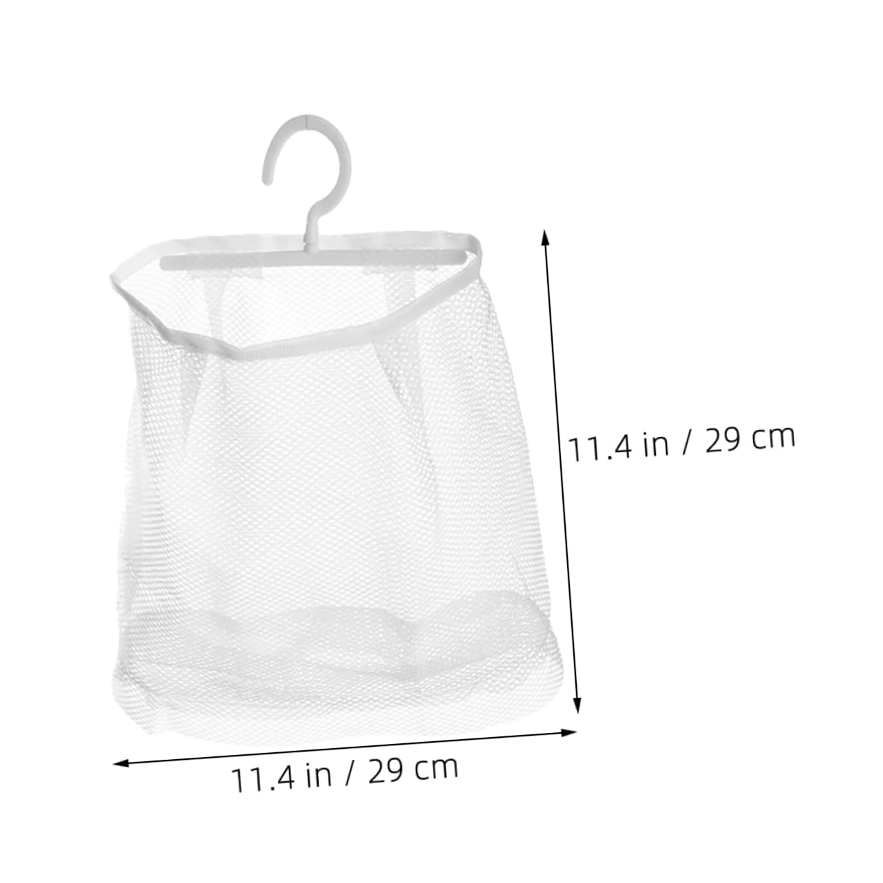 Cabilock Hanging Toy Hamper Mesh Hanging Bag Shower Closet Organizer Mesh Storage Hook Laundry Hamper
