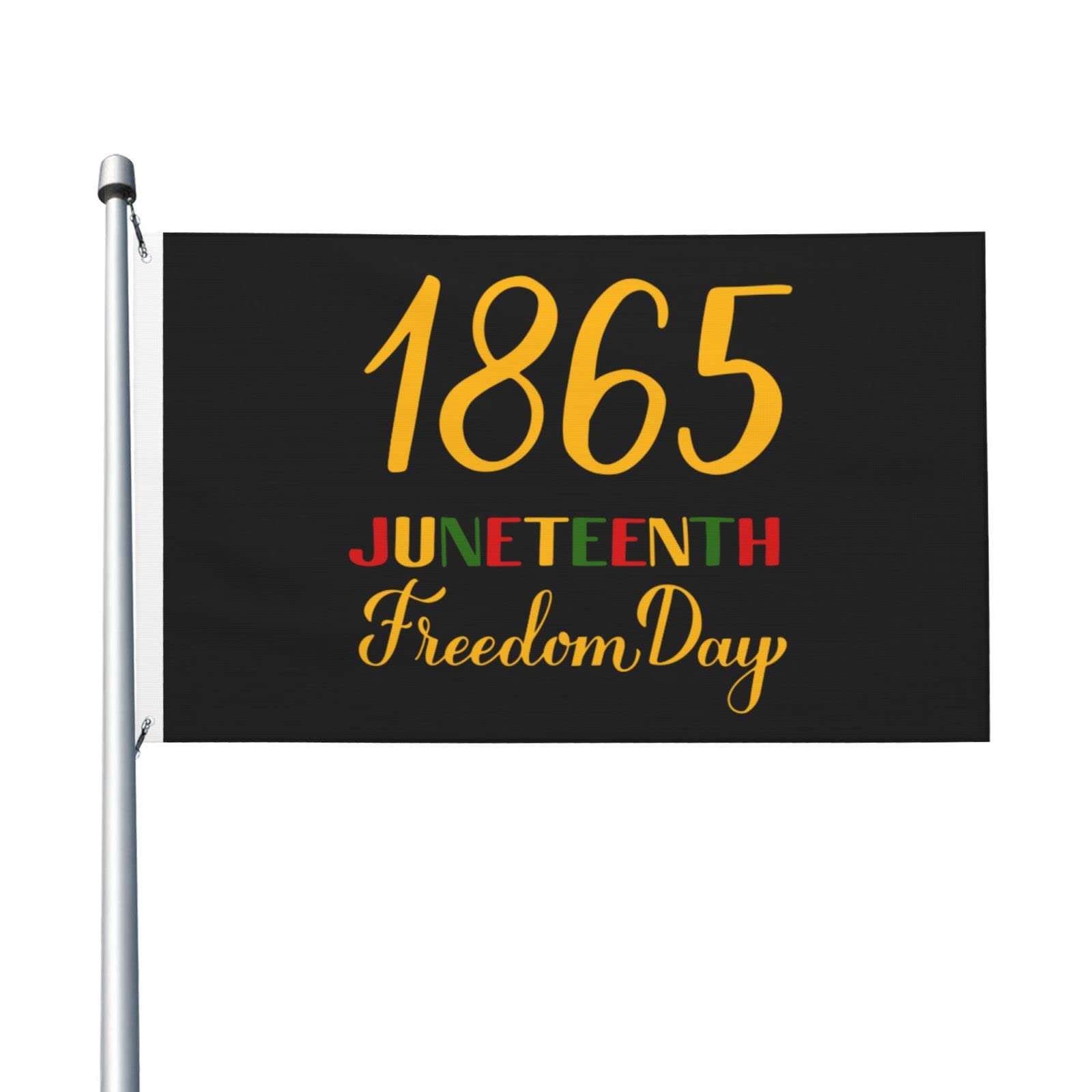 Happy Juneteenth Day Freedom 1865 Garden Flag 3x5 Ft Double Side Print Flags Banner Decoration For House Outdoor Indoor
