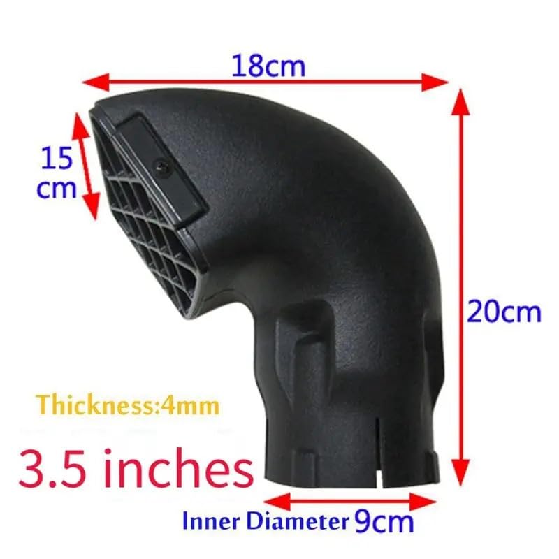 Para snorkel de aire para cabezales Ram Top 3,5 pulgadas para entrada flujo 4X4 sin abrazadera tubo anillo Clip