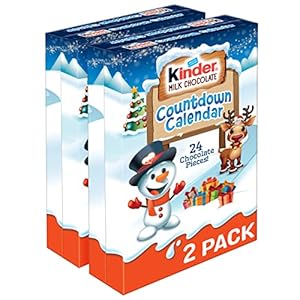 Kinder Joy Christmas Advent Calendar, Chocolate Candy Treats Inside, Perfect Holiday Gift for Kids, White, 24 Count…