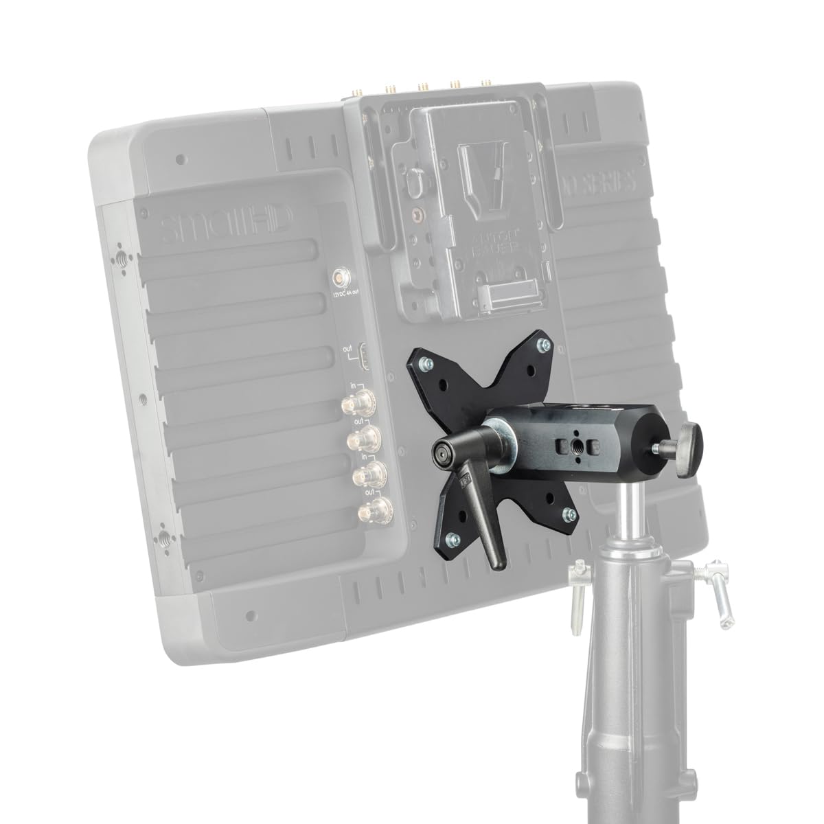 Manfrotto TetherGear Braccio VESA per Monitor, VESA Mount per Schermo o TV, Portata Massima 30 Kg, con Foro Filettato 3/8” e Attacco Femmina 16mm, Compatibilità 75x75mm e 100x100mm, MLTSA1001B