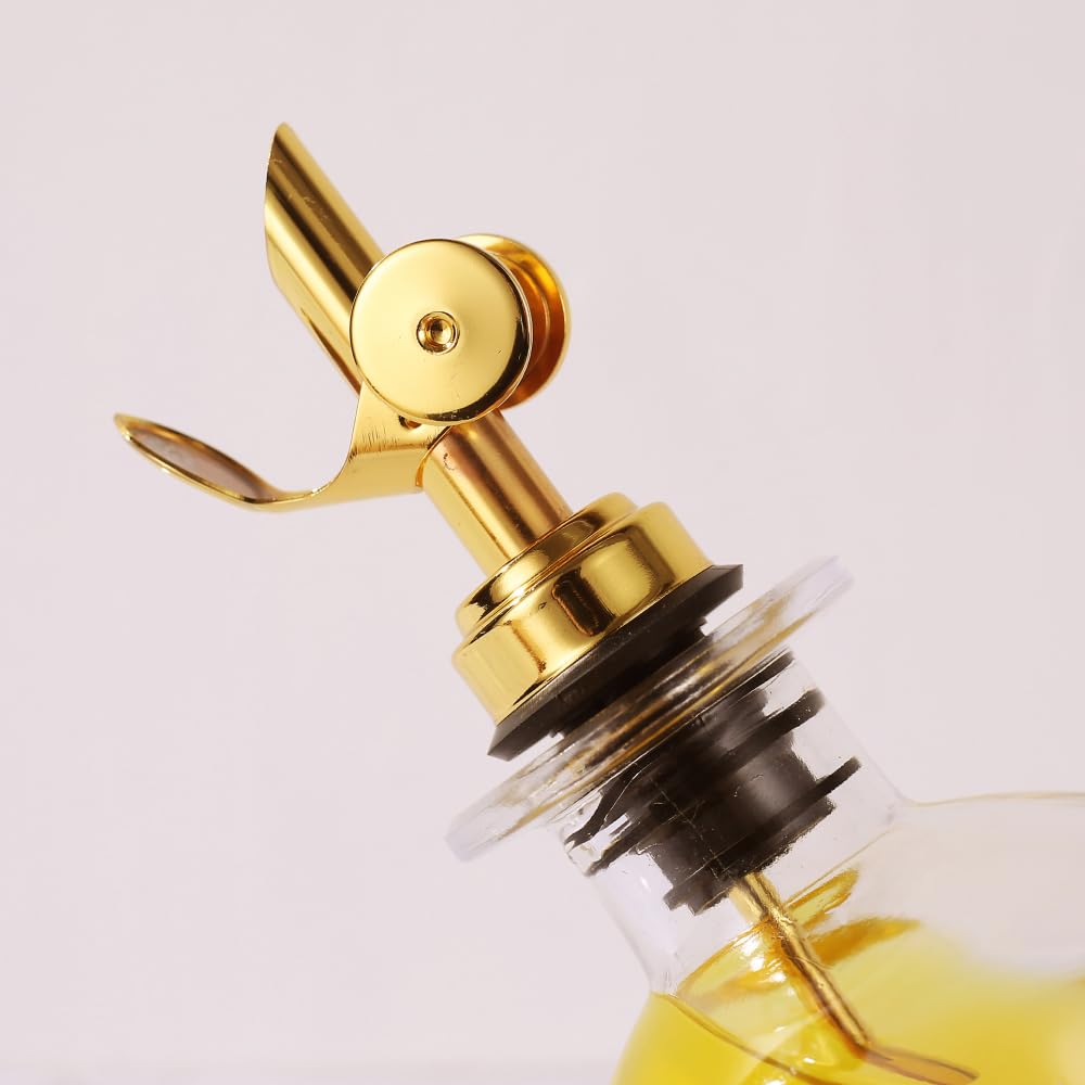 Molimoli Wylewacz do likieru ze stali nierdzewnej z automatycznym mechanizmem antyoksydacyjnym, nalewak do butelek na alkohol, dozownik oliwy z oliwek, nalewak do wina, nalewak do butelek z olejem, 4