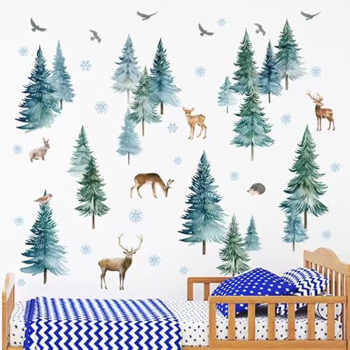 Vinilos decorativos de árbol de Navidad 2 hojas 90x28.5 cm miniatura 4