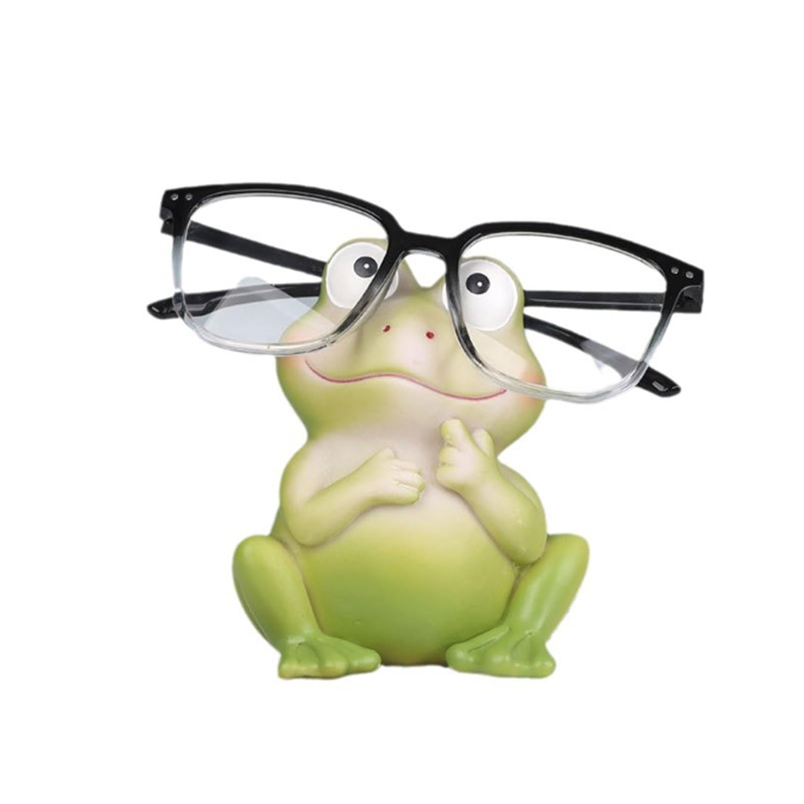 Jazuaiao Decorative Frogs Themed Glasses Rack Stand Holder Crafted in Resin for Stylish and Functional Desktop Accessory Resin Glasses Stand
