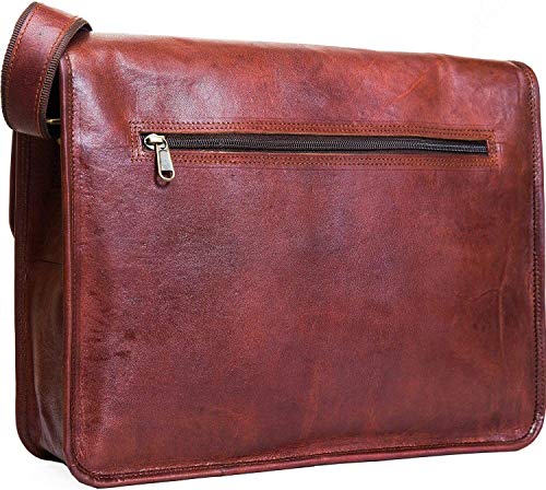 16 INCH Leather Vintage Messenger Laptop Bag for Women2