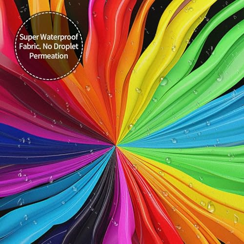 Rideau de douche avec 12 crochets imperméable et épais pour baignoire arc-en-ciel - 4