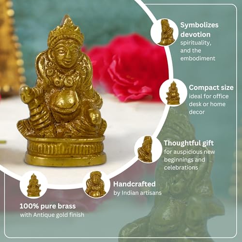 Image of CRAFTHUT Kuber Murti Pack of 2 | Lakshmi Kubera Idol for Home, Shop & Office | Resin Kuber Statue for Wealth, Prosperity & Vastu Decor | Decorative Showpiece & Gift Item