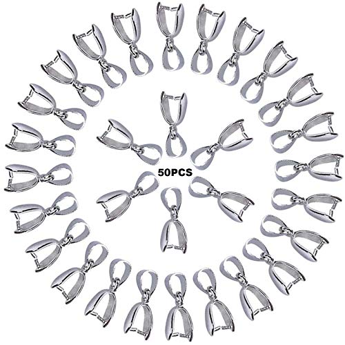 Pizca De Plata Fornituras Joyería Hacen Accesorio Cierre Colgante Conector Collar Fianzas Conectores Pellizcar Fianzas Cierre Clip Pellizco Cover