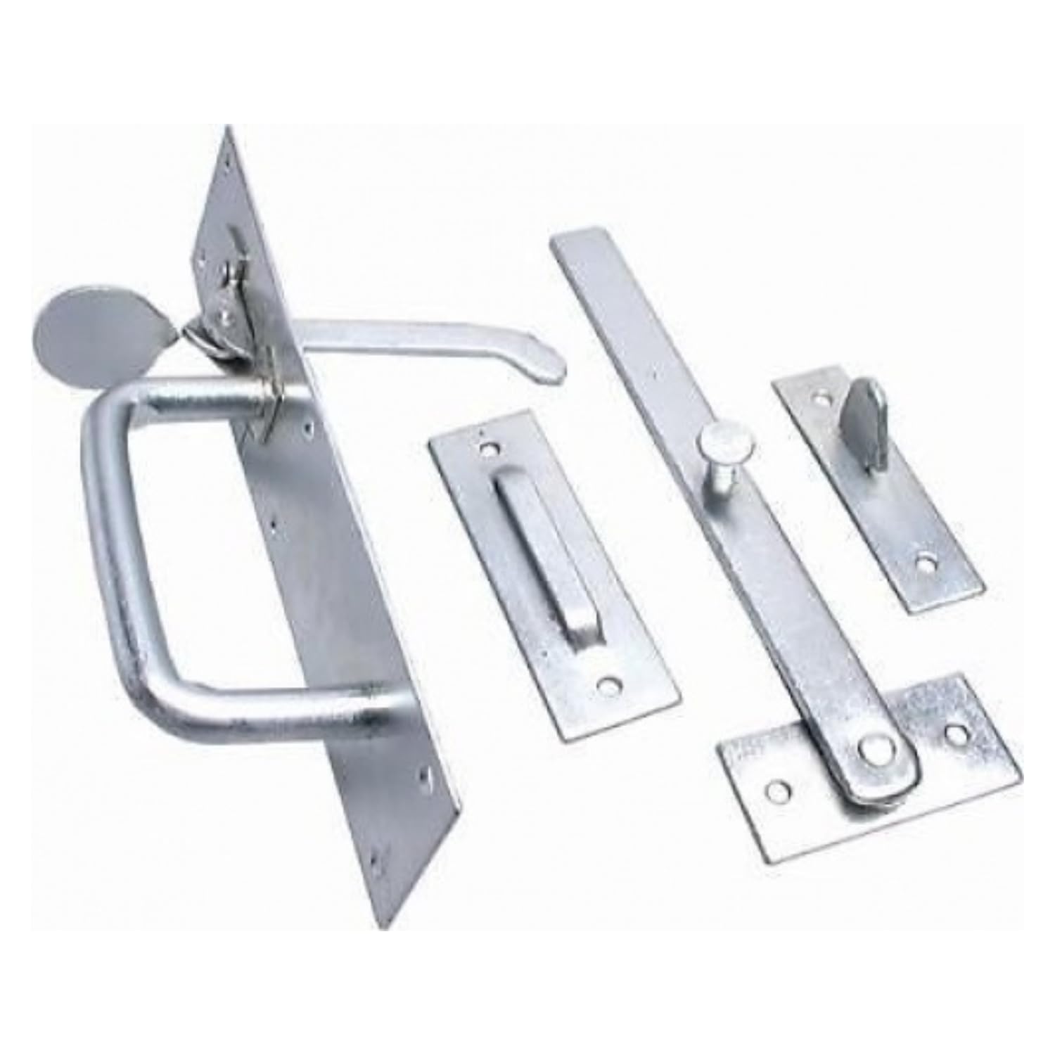 Garden Mile 7 Suffolk Gate Latch 7" Suffolk Gate Latch - Silver Galvanised Steel Thumb Latch - Heavy Duty Rustic Gate Hardware For Wooden Garden Gates, Shed Doors And Outdoor Entrances - Weatherproof & Rust-Resistant