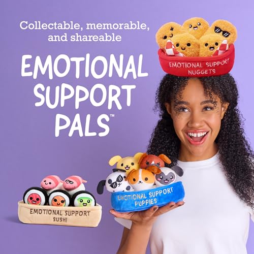 Image of Emotional Support Sushi by Relatable - Cuddly Stuffed Animals and Toys, Squishy Toys and Plushies, Great Gift Ideas for Loved Ones of All Ages - Includes 5 Plushies with Carrying Basket