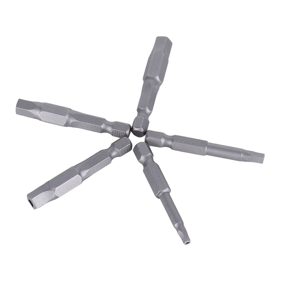 BstXqty 5 Magnetic Pentagonal Bits,Screwdriver Bit Set,Alloy