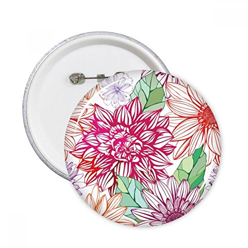 Pins badge bouton fleur plante pompon XXL pour personnaliser vos vestes et sacs en tissu