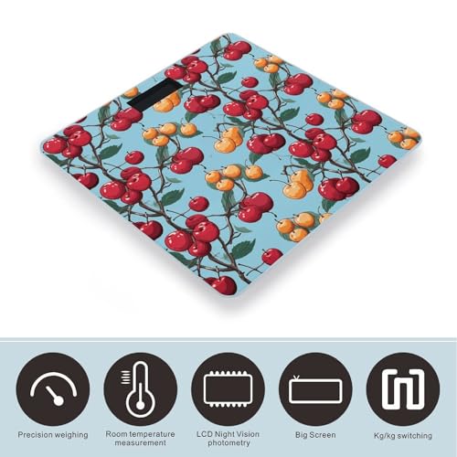 Báscula Digital para Baño con Diseño Cherry y Pantalla LCD miniatura 3