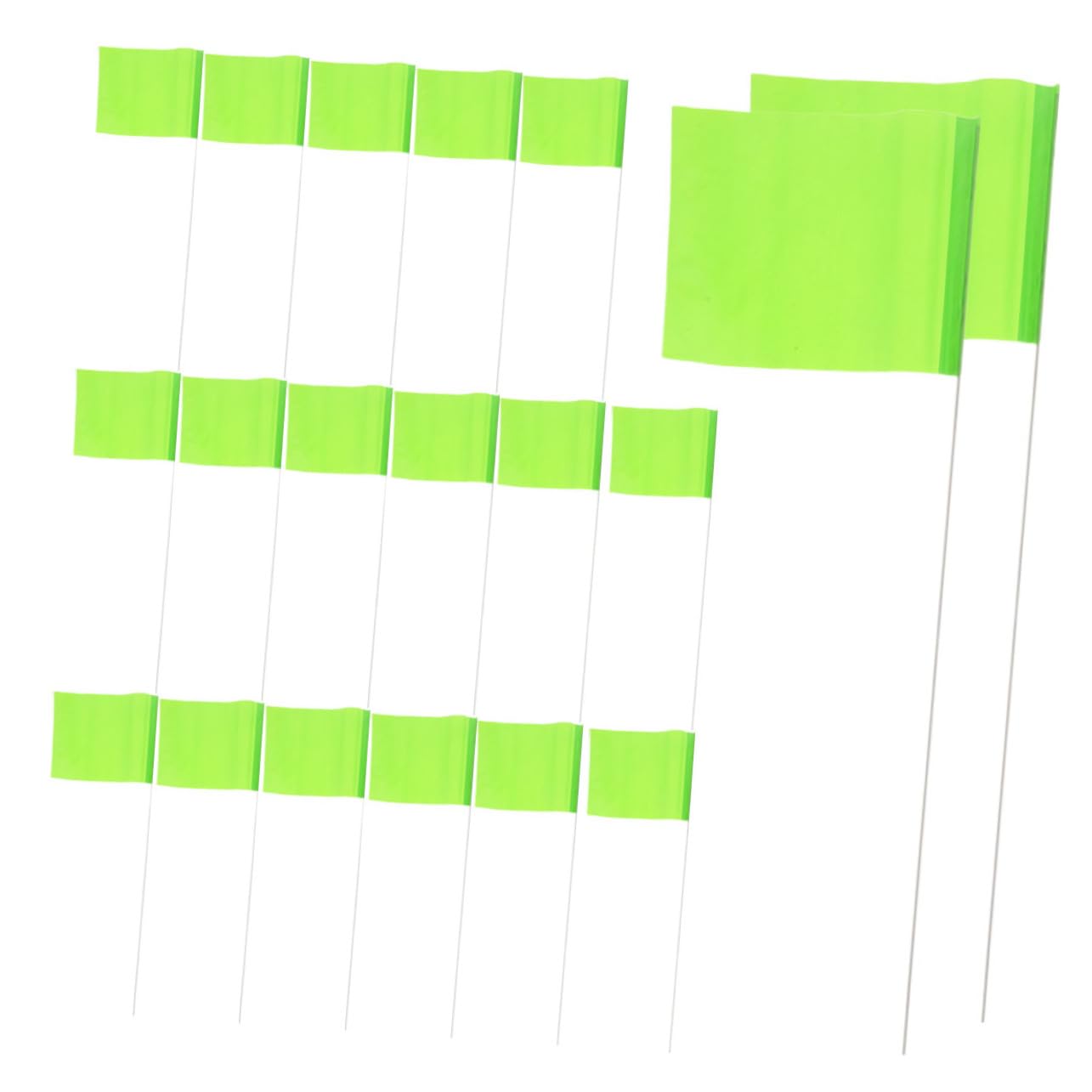 Drapeaux de marquage de pelouse SUPVOX en acier pour irrigation et aménagement paysager lot de 60
