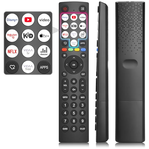 Ersatz für Hisense-TV-Fernbedienung, Universal für Hisense VIDAA Smart 4K Fernseher UHD FHD QLED LED LCD HD TV