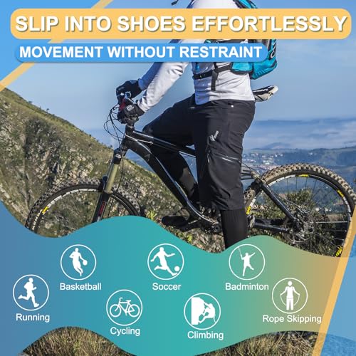 Image of LISEPWU Copper Ankle Brace with Adjustable Compression Bandage, Ankle Support Compression Sleeve for Men & Women, for Foot Pain, Sprained Recovery, Achilles Tendonitis, Sports Protection(Blue XL)