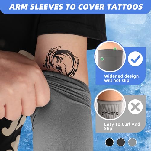 Image of BHYTAKI UV Sun Protection Arm Sleeves, UPF 50 Sports Cooling Arm Compression Sleeves for Men Women Teenager