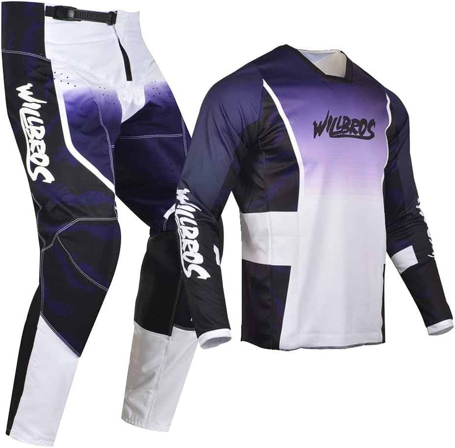 Mens Motocross Jersey Pants Combo MX Gear Set Dirt Bike Offroad Riding Racewear Adult BMX ATV
