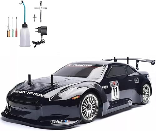 VEPLYN 2.4G Nitro RC Cars Truck 110 14 pulgadas Professional High Speed Drift Remote Control Car Nitrógeno Drive 4WD 80KMH Metal Chasis Gas RC Cars