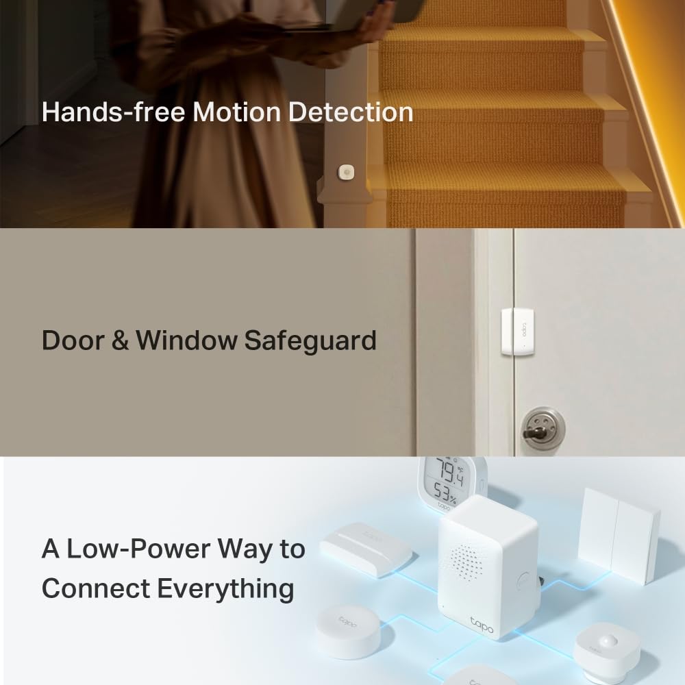 TP-Link Tapo T30 KIT | Zestaw 2 inteligentnych mini gniazdek Wi-Fi + Hub Tapo H100 | Zdalne sterowanie | Automatyzacja | Kompatybilne z Alexa i Google Home