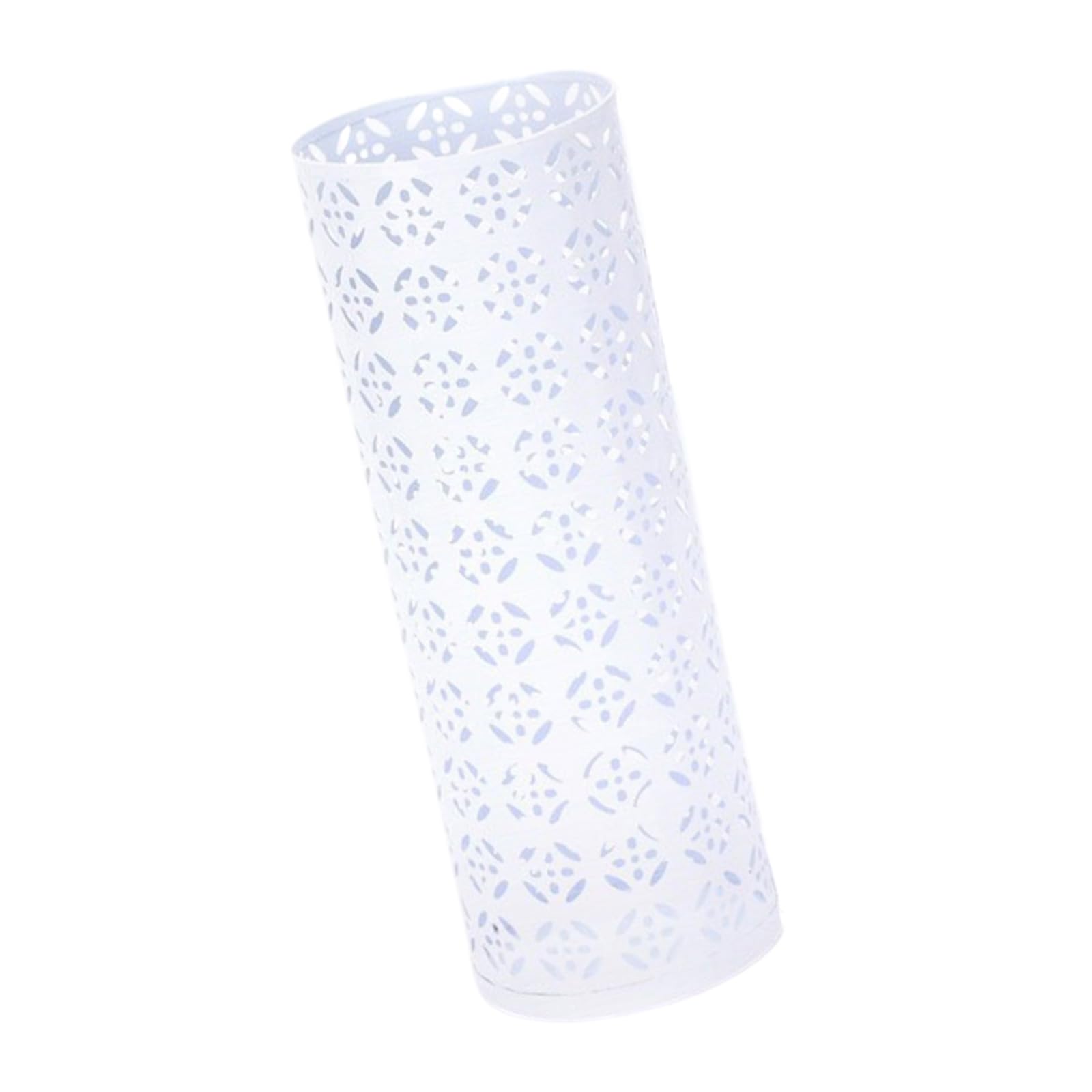 Msioytog Modern Umbrella Holder with Hollowout Pattern Designs Strong Metal Umbrella Stand for Entryway Home Offices Accessory Bucket