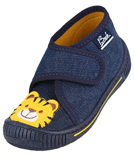 Beck Unisex Kinder Tigerle Hausschuhe,Blau,24 EU