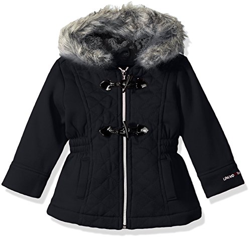 LiMiTeD Too Baby Girl's Inf Diamond Quilt Toggle Fleece JKT Outerwear, Black, 18M
