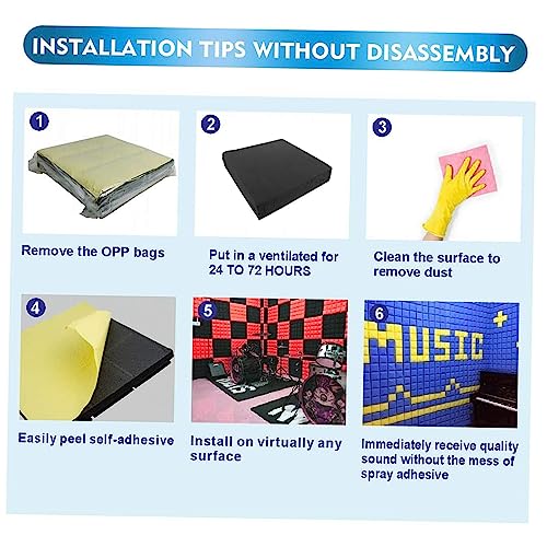 Panel Acústico para Paredes Insonorizante 6Pcs, PU para Reducción de Ruido en Escalones miniatura 4