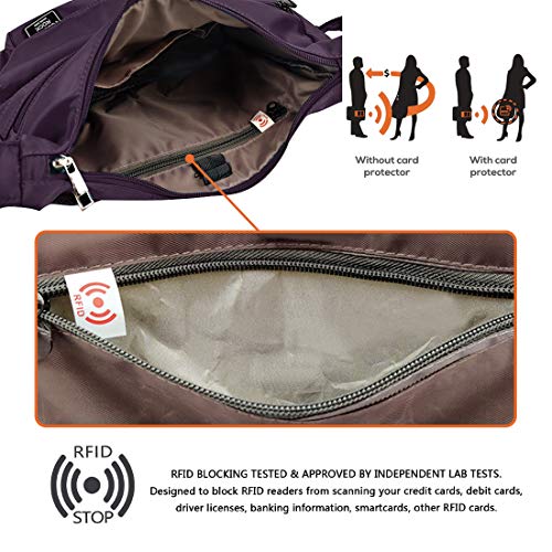 Image of VOLGANIK ROCK Crossbody Bags for Women RFID Lightweight Travel Shoulder Bag Waterproof Nylon purses and handbags Pocketbook