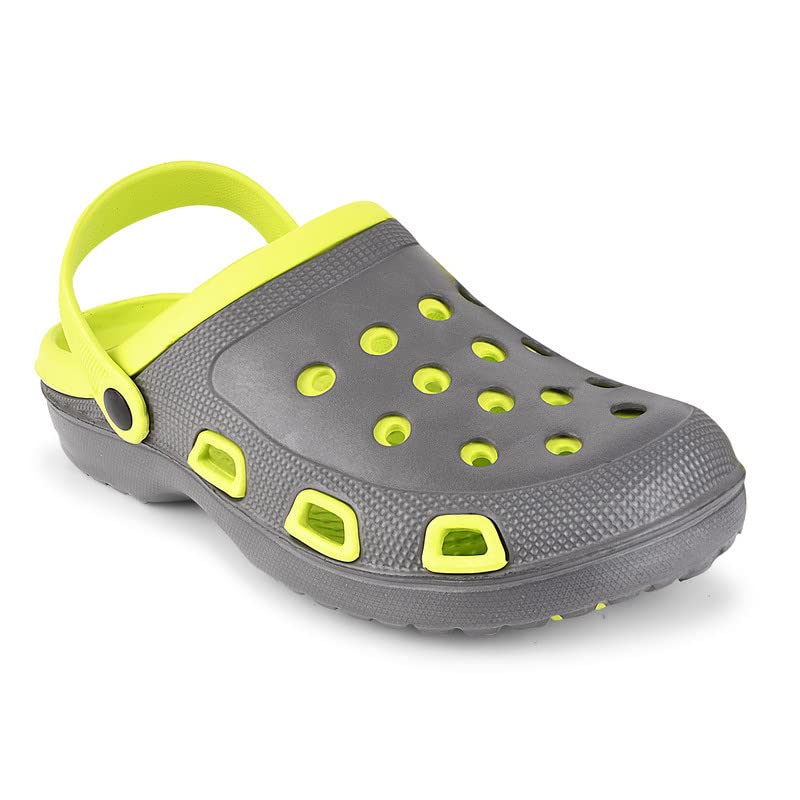Image of SFR Men's Clogs l Lightweight, Stylish & Water Resistant Croc l Casual & Comfortable Men's Sandals with Adjustable Strap l Unisex Anti-Skid Clogs l Washable Rubber Clogs for Mens, Boys(Stepper)