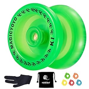 YOSTAR MAGICYOYO Reactiesnel Jo Jo K1 Plus, gloeien in het donker, Groene Yoyo voor kinderen met 5 vervangende jojo…