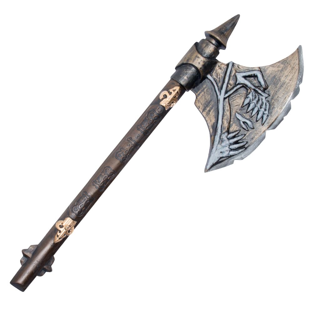 Boland Skull Warrior Axe 68 Centimetre – Halloween Costume Weapon Prop for Viking Barbarian Knight Skeleton Cosplay Roleplay Medieval Fantasy Warrior Fancy Dress Accessory