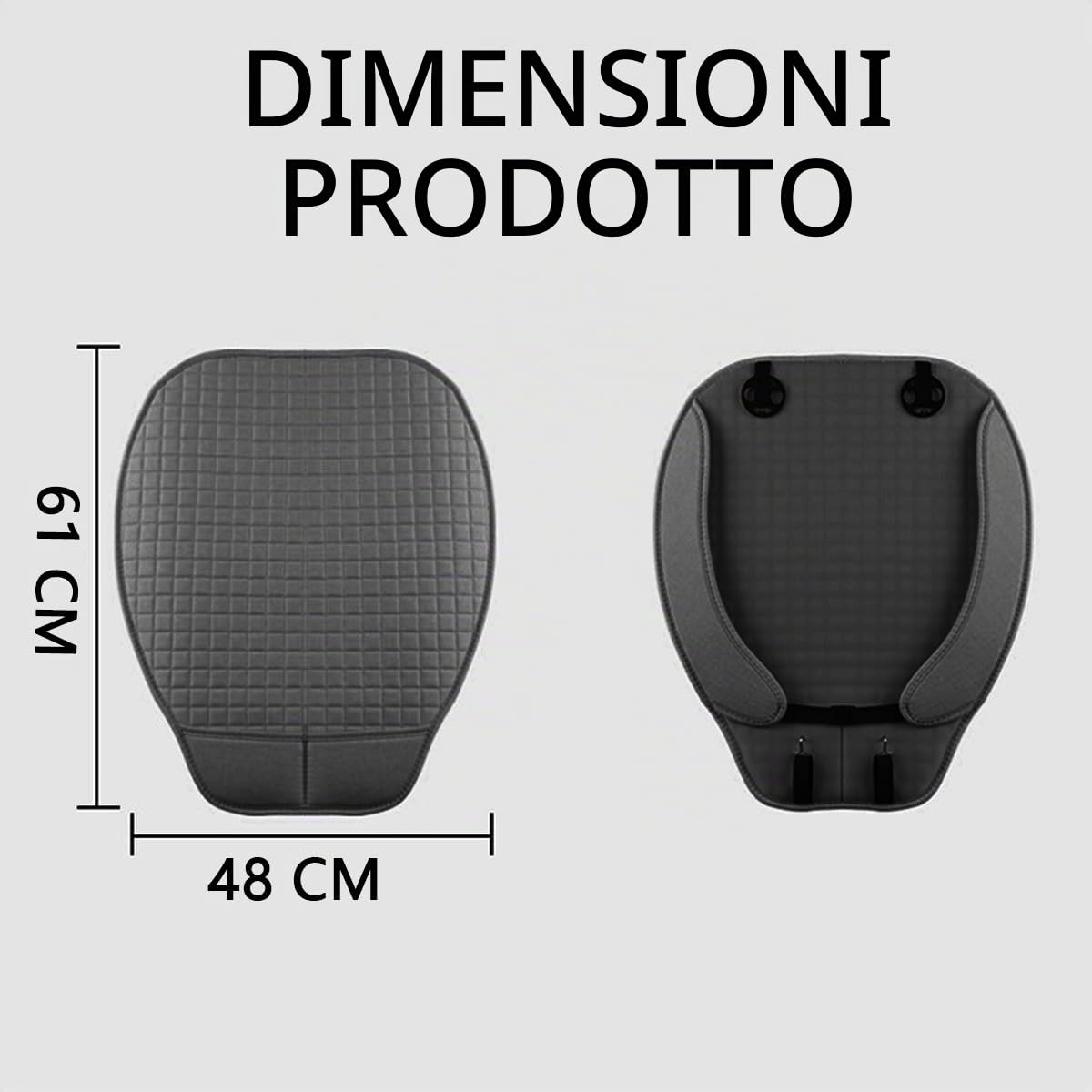 JNNJ 2 Pezzi Universale Cuscino per Sedile Auto, Coprisedile Auto Anteriori Soft Confortevole, Cuscino Sedile Auto Anteriore Antiscivolo, per Interni Autoveicoli Coprisedile Tappetino(Nero)