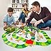 BEMITON Dinosaur Toys Race Car Track, Create a Dinosaur World Road Race, Flexible Dinosaur Track Toys Set, Christmas Birthday Gifts for 3 4 5 6 7 Years Old Boys Girls Kids