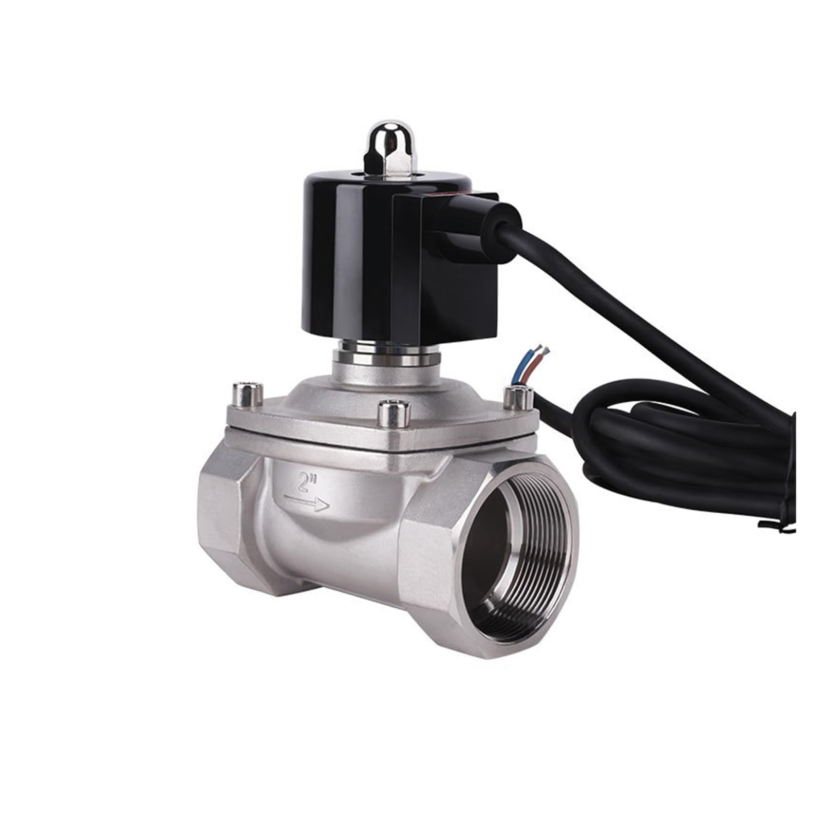 TREDSWQCV 2" 304 Stainless Steel Fountain Solenoid Valve 110V 24V 12V 24v Normally Closed For Underwater(G-24VAC-NBR-SEAL)