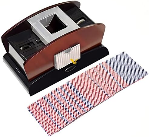 INFIJYON 2-Deck Automatic Card Shuffler,Electric Card Shuffler, US Plug/Battery Operated,for Home & Party Use
