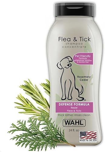 Miniatura 2 de Champú repelente de pulgas y garrapatas para perros Wahl USA  Fórmula de defensa con aroma a romero y cedro  24 oz - 820007T