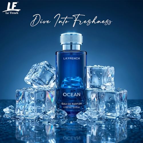 Image of La French Ocean Unisex Perfume 100ml | Long-Lasting Premium Perfume | Fresh & Bold Fragrance with Bergamot, Lavender & Lemon Notes | Premium Perfume for Men & Women