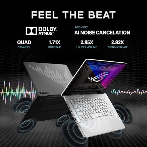 Image of ASUS 2022 ROG Zephyrus 14 inch FHD 144Hz Gaming Laptop, AMD Ryzen 7-5800HS Processor, 16GB RAM, 2TB PCIe SSD, Backlit Keyboard, NVIDIA GeForce RTX 3060 Graphics, Windows 11, White, 32GB USB Card