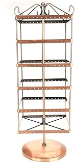 Stojak na biżuterię, 288 otworów obrotowych, sześć warstw, kolczyki, naszyjniki, bransoletka, stojak na biżuterię, wieszak na ubrania, kolczyki, bransoletki, uchwyty na pierścionki, organizery biżuterii