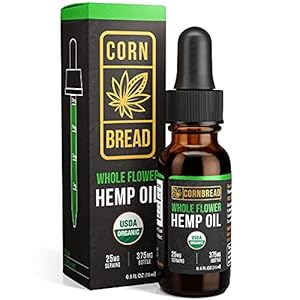 USDA Organic Hemp Oil for Stress & Sleep Relief – 375mg of Pure Hemp Oil Extract, Certified Organic Whole Flower Formula…