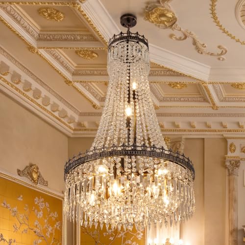 TOCHIC French Empire Crystal Chandelier 9 Lights