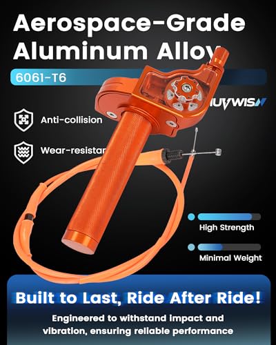 Image of Mini Bike Throttle Kit 7 /8 inch 22mm MiniBike Throttle Assembly + Throttle Cable CNC Quick Twist Universal for Dirt Pit Bike Motorcycle CT200U CT200U-EX BT200X CRF KLX SSR 50 110 125 250 Orange