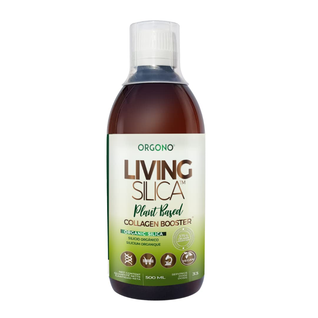 PLANT BASED - ORGONO LIVING SILICA | Silicio | Estimula la Producción de Colágeno y Elastina. Refuerza Articulaciones y Huesos, Mejora el Aspecto de la Piel y Fortalece el Cabello y las Uñas. 500 ml.