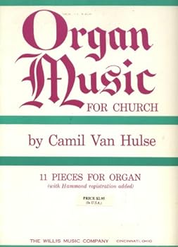 Paperback Organ Music for Church, 11 Pieces for Organ, with Hammond Registration Added, Book