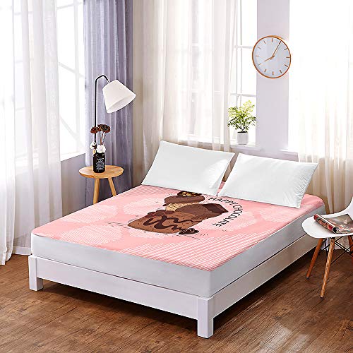 Drap housse en microfibre de qualité supérieure imprimé dessert 120x200