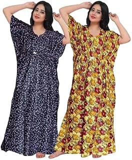 Mohan Traders' Women’s Maternity Kaftan Nighty Combo,Comfortable,Lighweight & Breathable Material_MHN_CMB_Kftn_168 Price In India